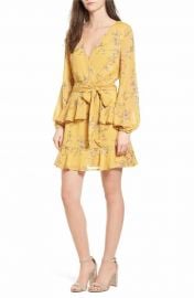 Love  Fire Floral Wrap Style Dress at Nordstrom